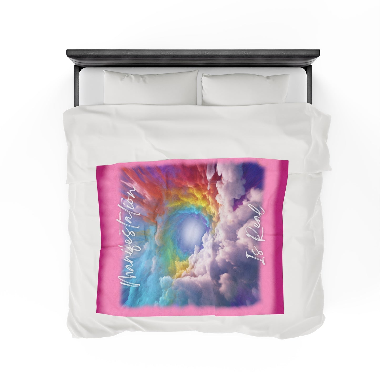 Manifest Magic: Customizable Velveteen Plush Blanket for Cozy Inspiration - B&N: Human Eco-Solutions