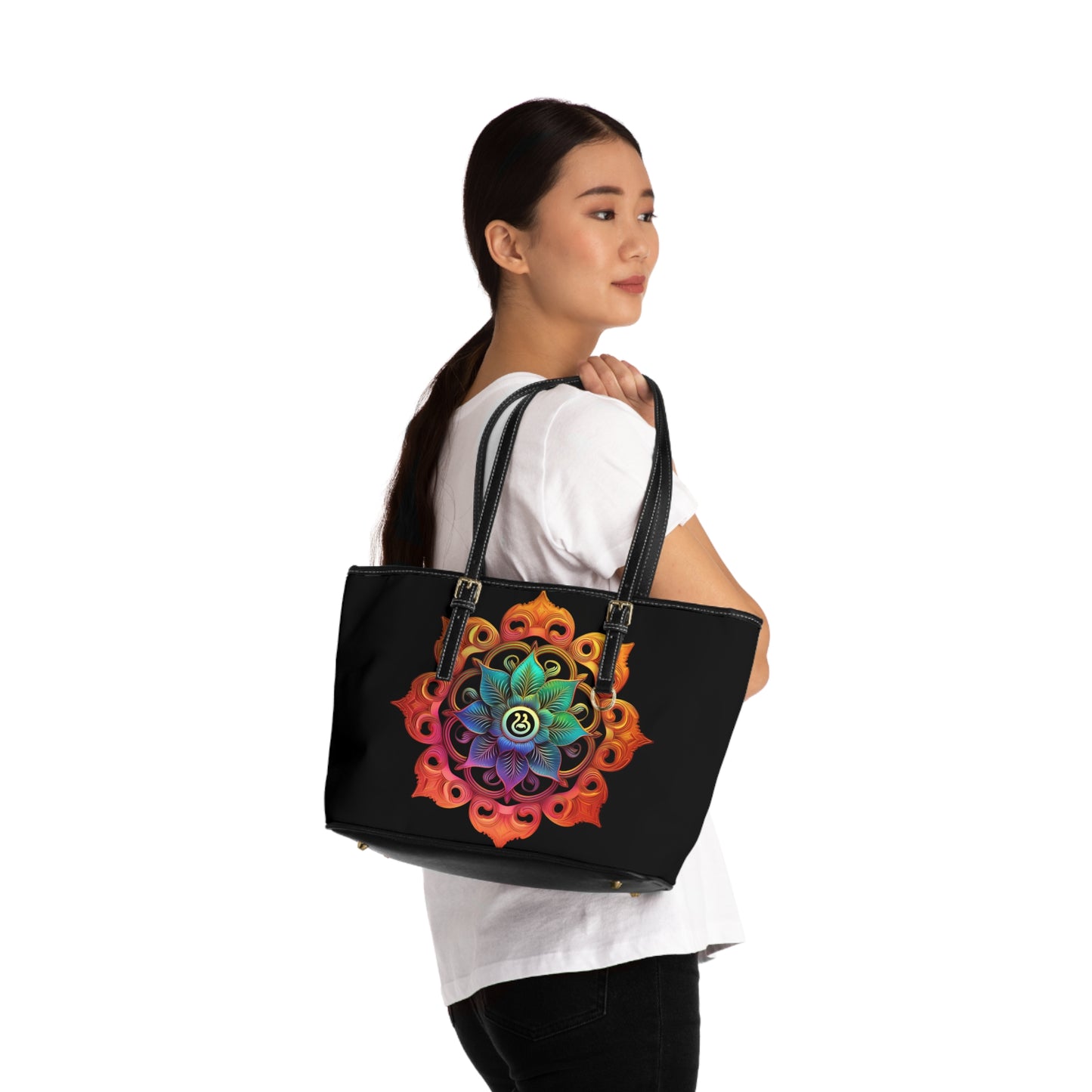 Soulful Expression: Customizable Leather Shoulder Bag for Centered Well-Being - B&N: Human Eco-Solutions