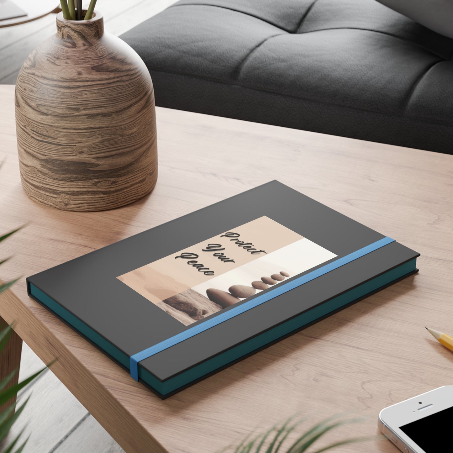 Tranquil Haven: Custom Color Contrast Notebook - Ruled for Mindful Peace - B&N: Human Eco-Solutions