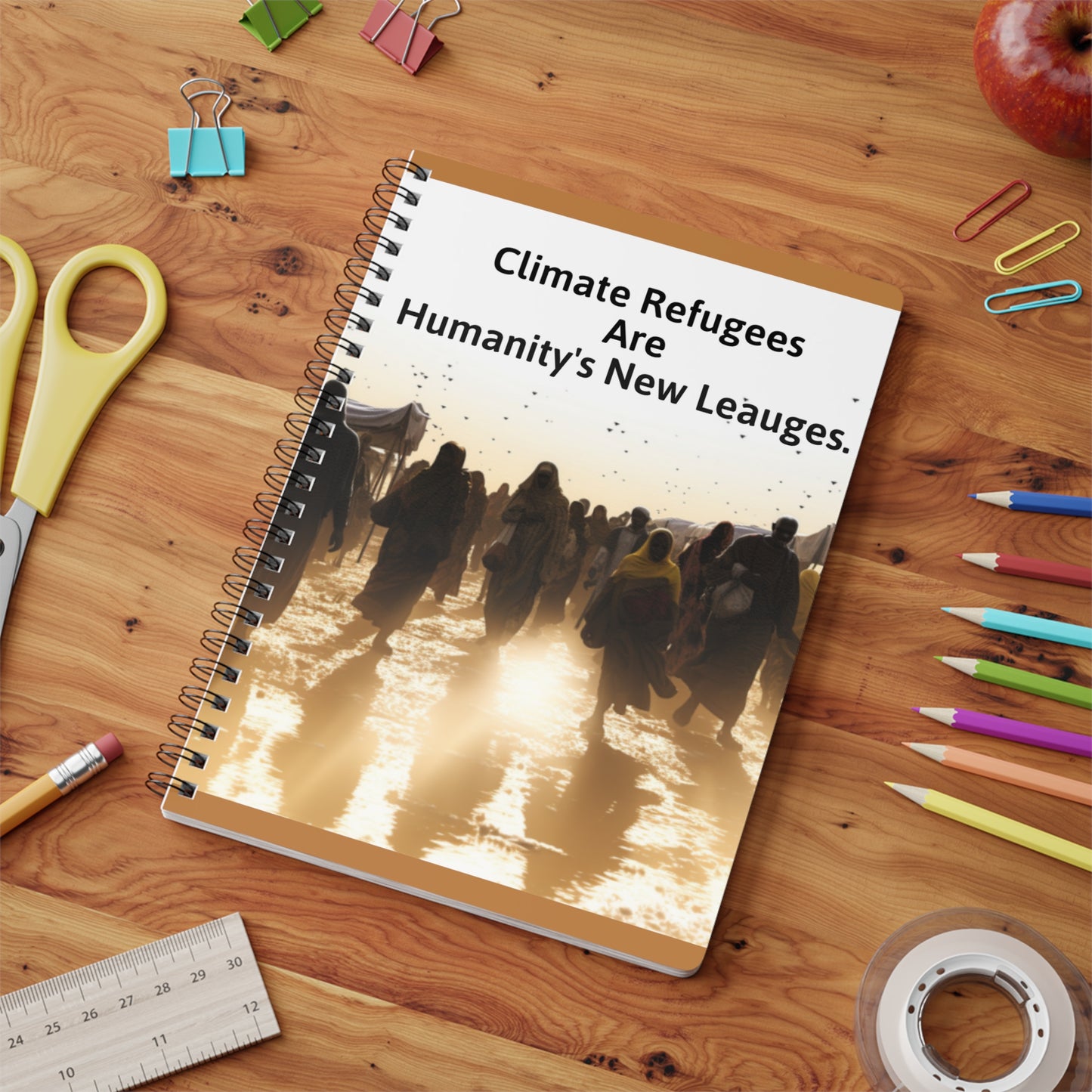 Journey of Change: Custom Wirebound Softcover Notebook - A5 for Climate Awareness - B&N: Human Eco-Solutions