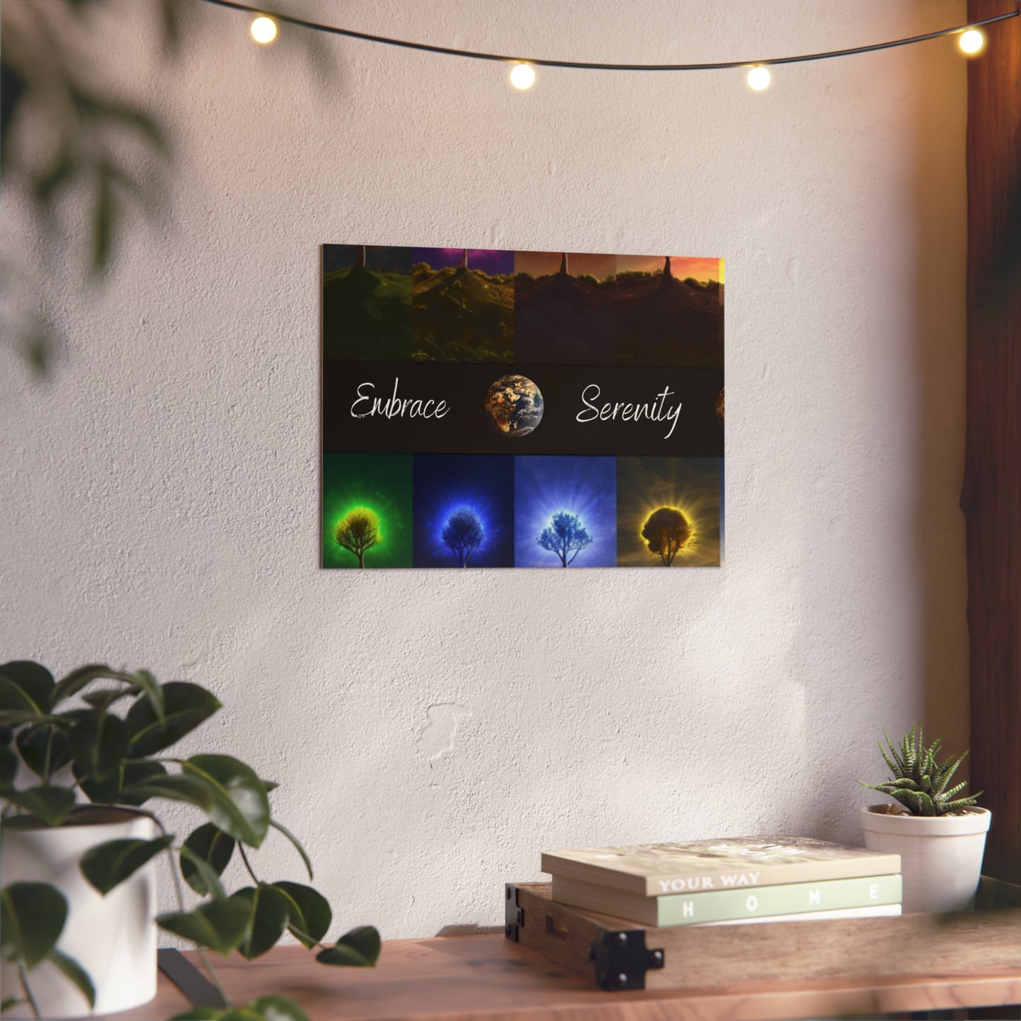 Spiritual Growth Trees Decorative Metal Composite Panel - Symbolic Art for Indoor and Outdoor Spaces - B&N: Human Eco-Solutions