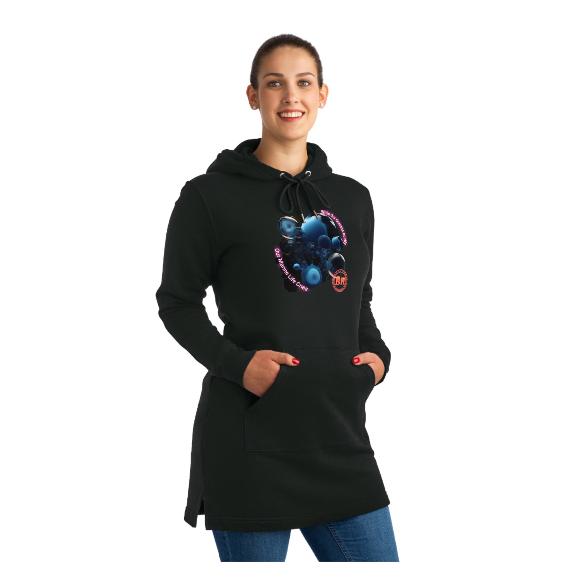 "Streeter Hoodie Dress - Promoting Awareness of Ocean Acidification" - B&N: Human Eco-Solutions