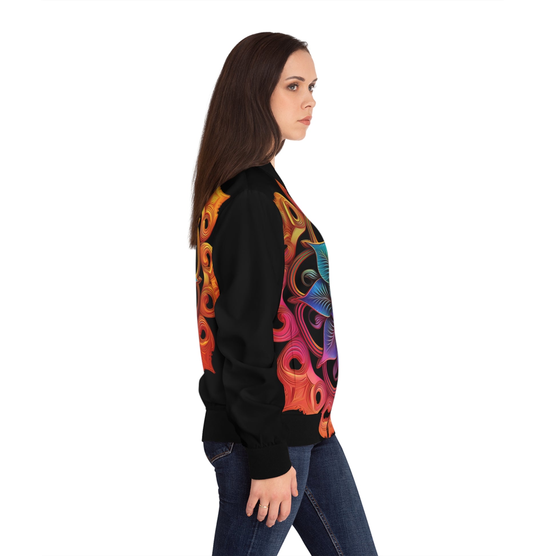 Elevate Your Style: Customizable Women's Bomber Jacket for Spiritual Success - B&N: Human Eco-Solutions