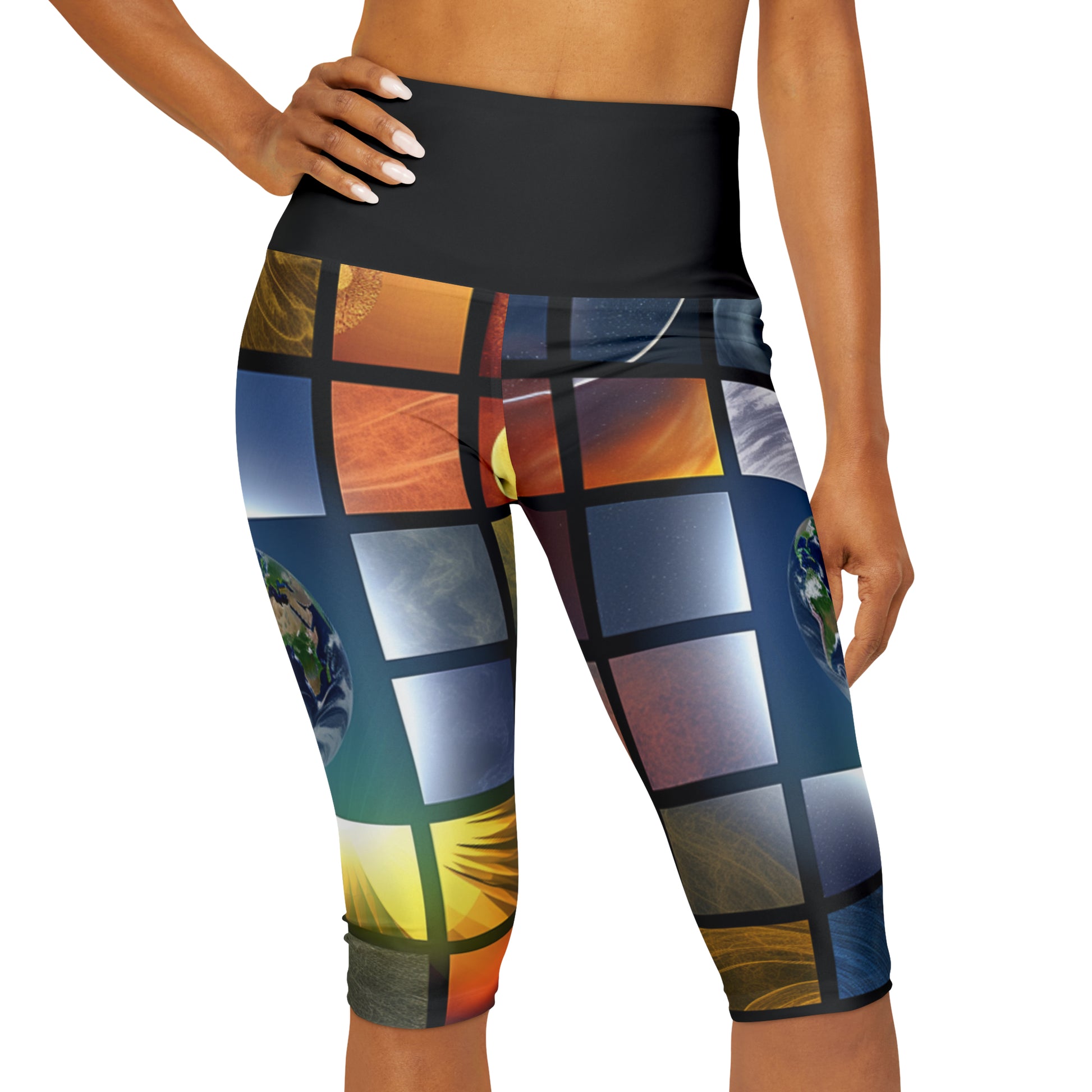 Yoga Capri Leggings (AOP) - B&N: Human Eco-Solutions