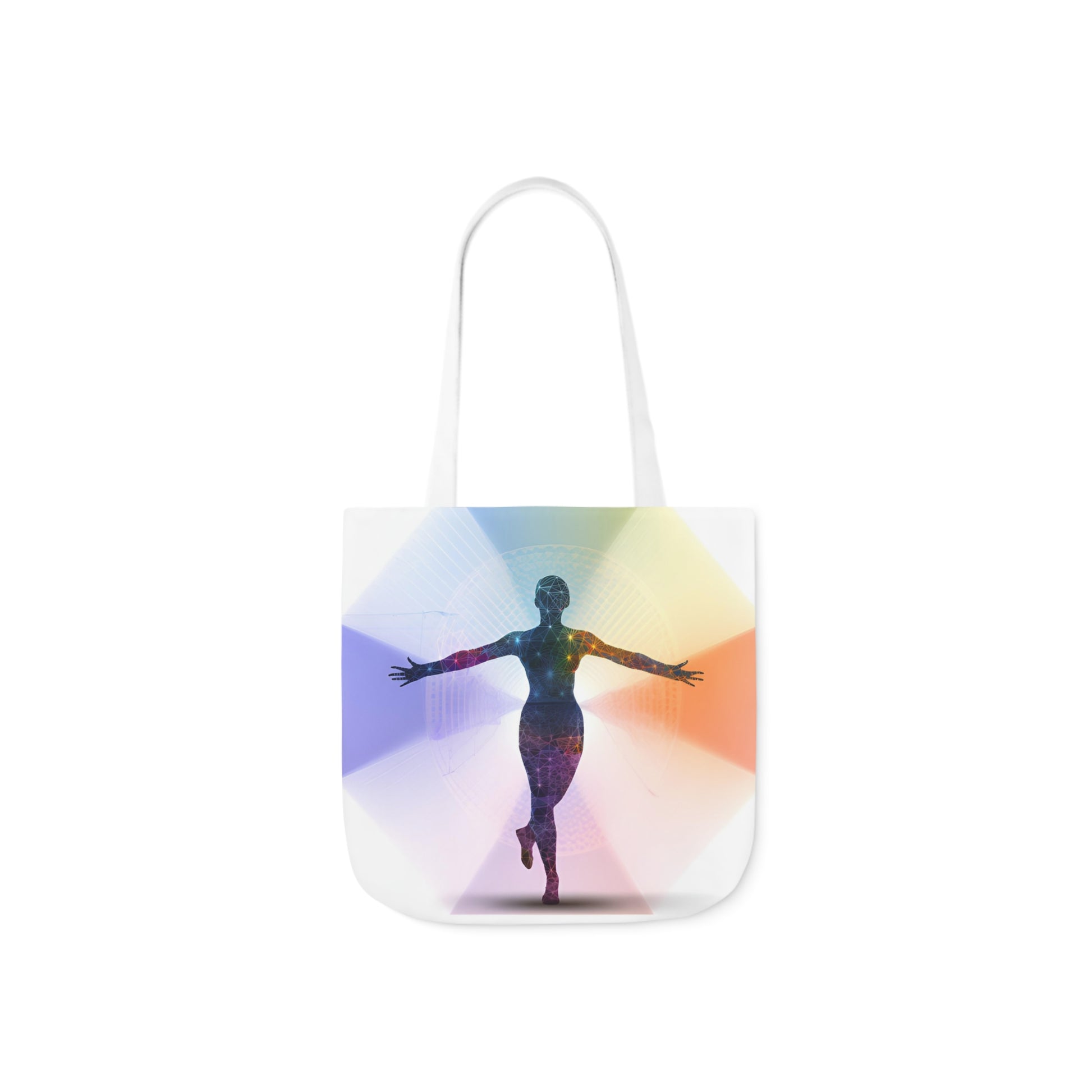 Mind-Body Connection: Customizable Polyester Canvas Tote Bag for Artistic Expression - B&N: Human Eco-Solutions