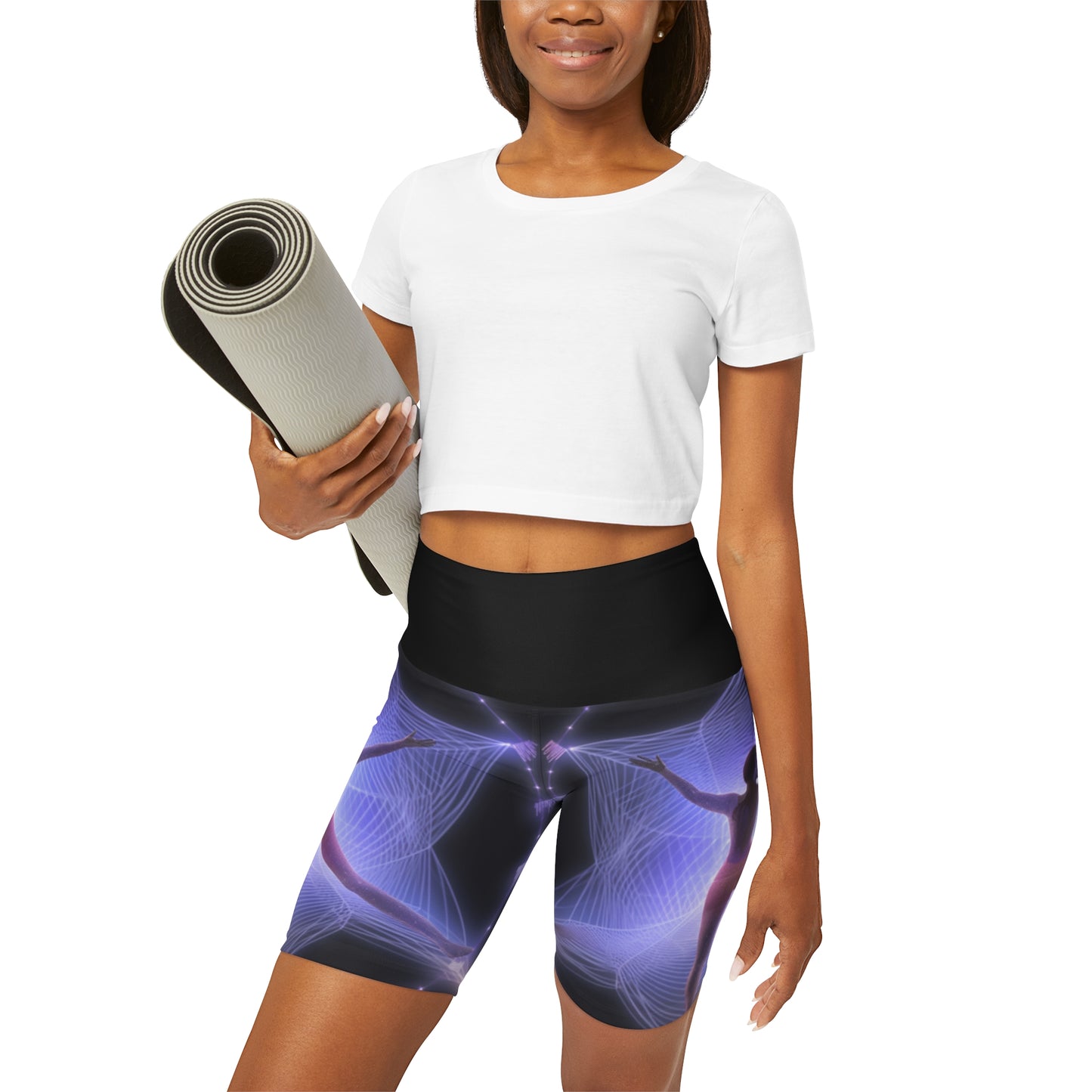 Mind-Body Connection High-Waisted Yoga Shorts - Embrace Harmony in Style - B&N: Human Eco-Solutions