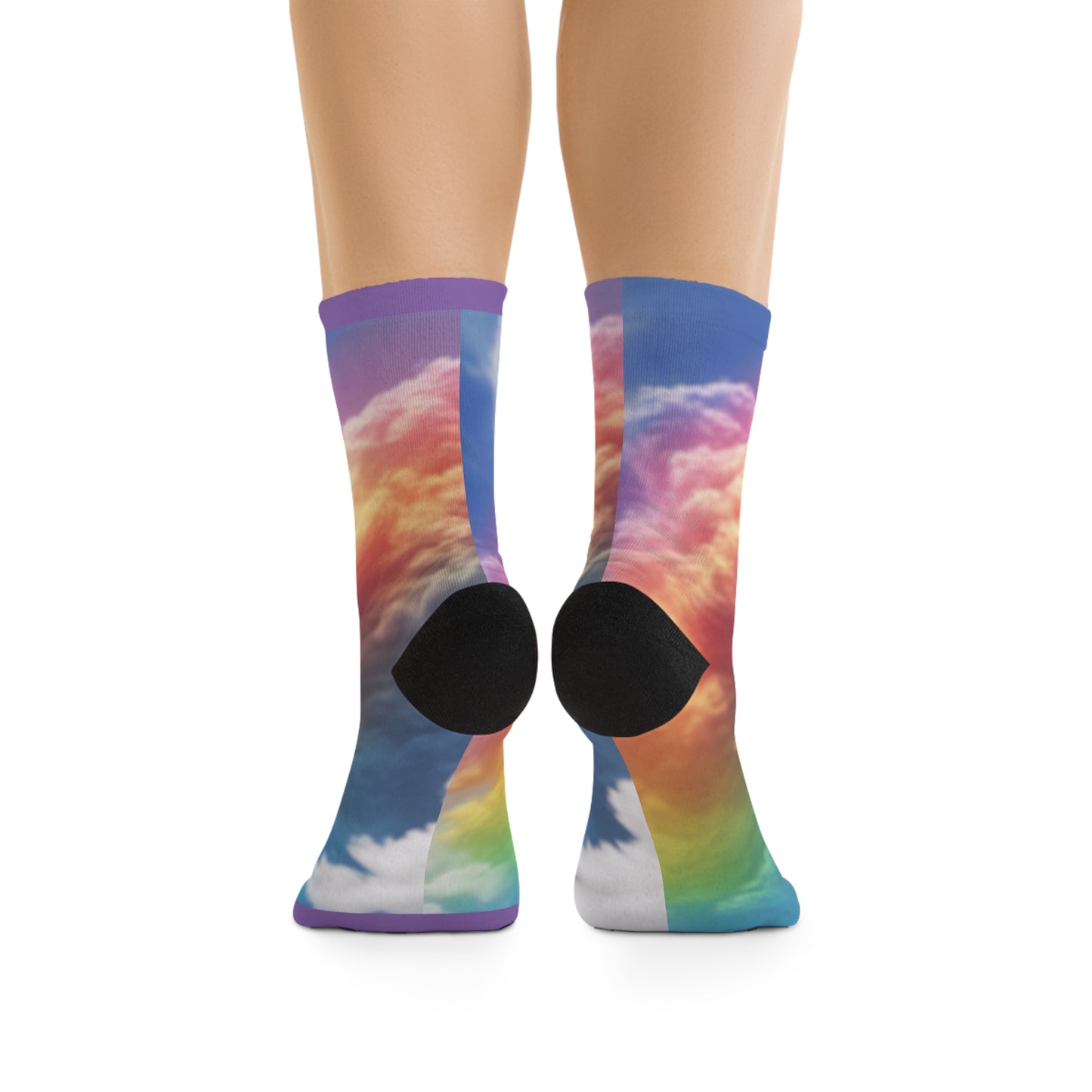 Manifestation Rainbow Recycled Poly Socks - Step into Vibrant Possibilities - B&N: Human Eco-Solutions