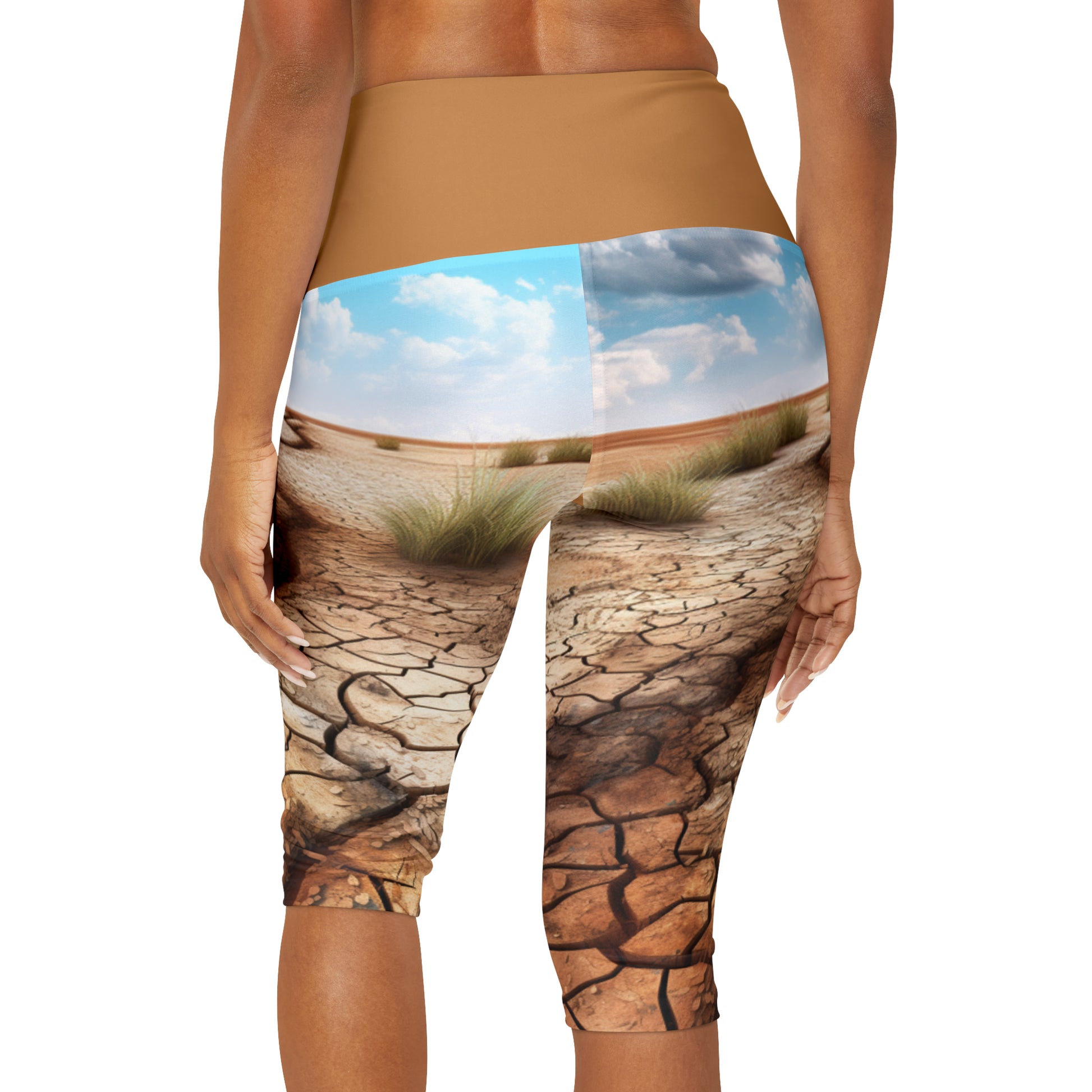 Yoga Capri Leggings (AOP) - Promoting Eco-Consciousness and Deforestation Awareness - B&N: Human Eco-Solutions