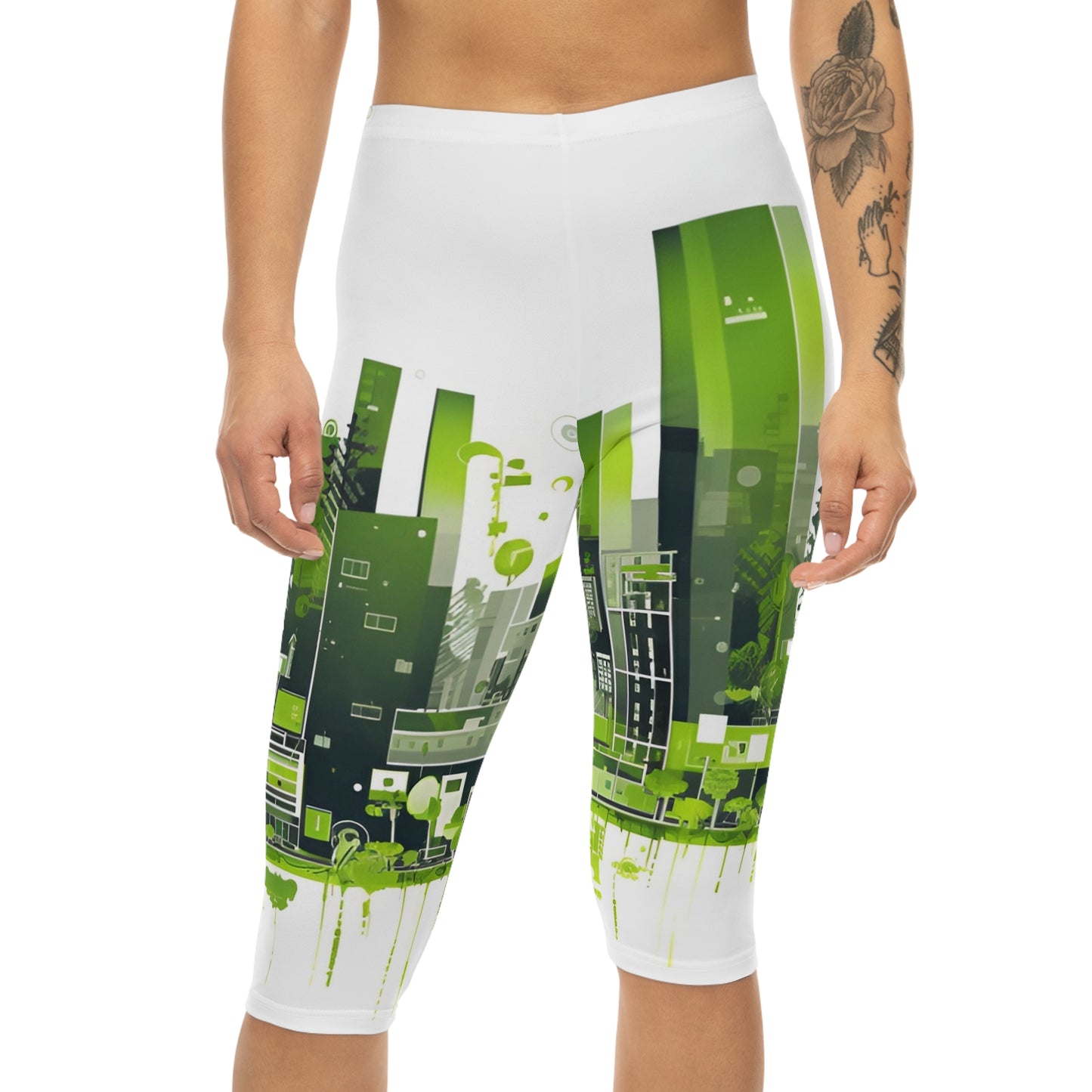 Sustainable Style: Customizable Women's Capri Leggings for an Active Lifestyle - B&N: Human Eco-Solutions