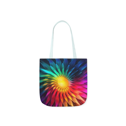 Chakra Connection: Customizable Polyester Canvas Tote Bag for Mindful Expression - B&N: Human Eco-Solutions