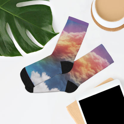 Manifestation Rainbow Recycled Poly Socks - Step into Vibrant Possibilities - B&N: Human Eco-Solutions