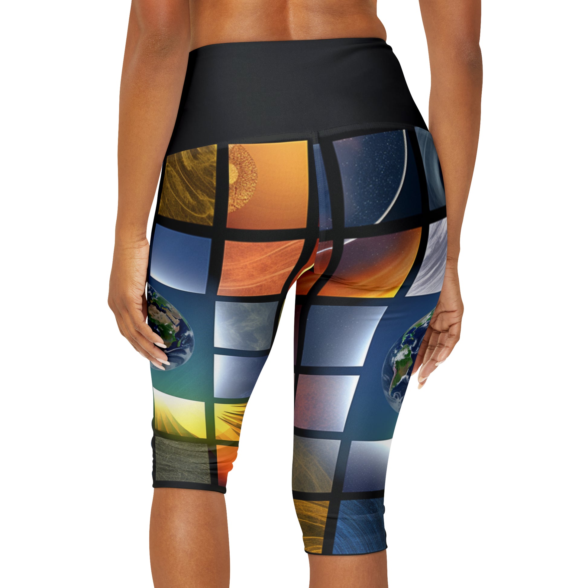 Yoga Capri Leggings (AOP) - B&N: Human Eco-Solutions