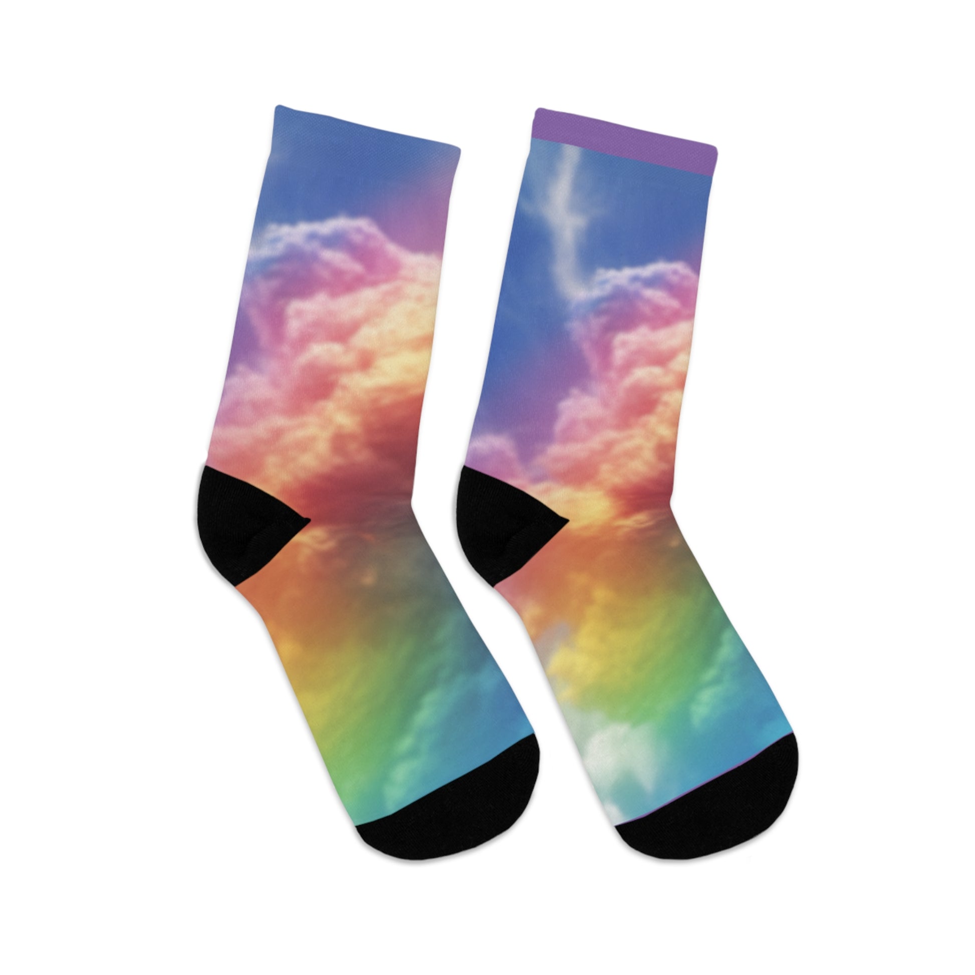 Manifestation Rainbow Recycled Poly Socks - Step into Vibrant Possibilities - B&N: Human Eco-Solutions