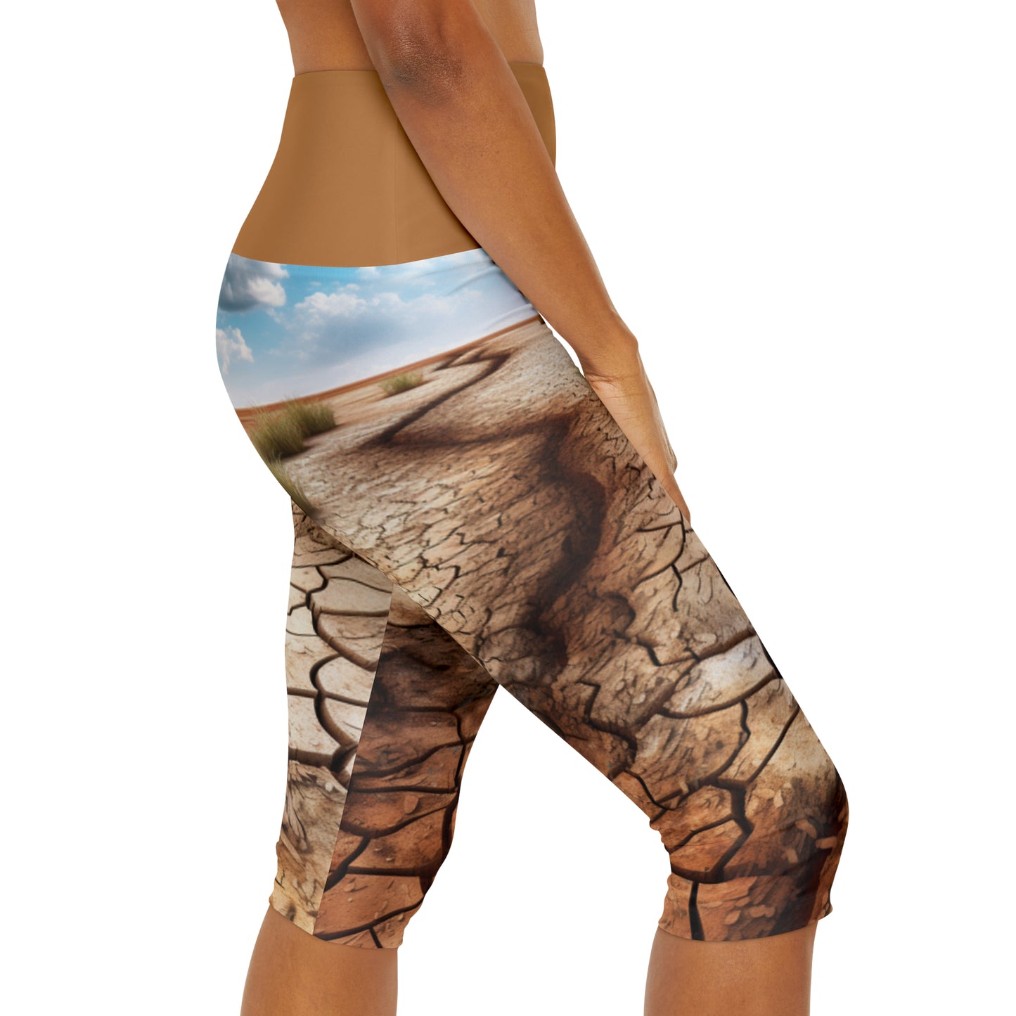 Yoga Capri Leggings (AOP) - Promoting Eco-Consciousness and Deforestation Awareness - B&N: Human Eco-Solutions