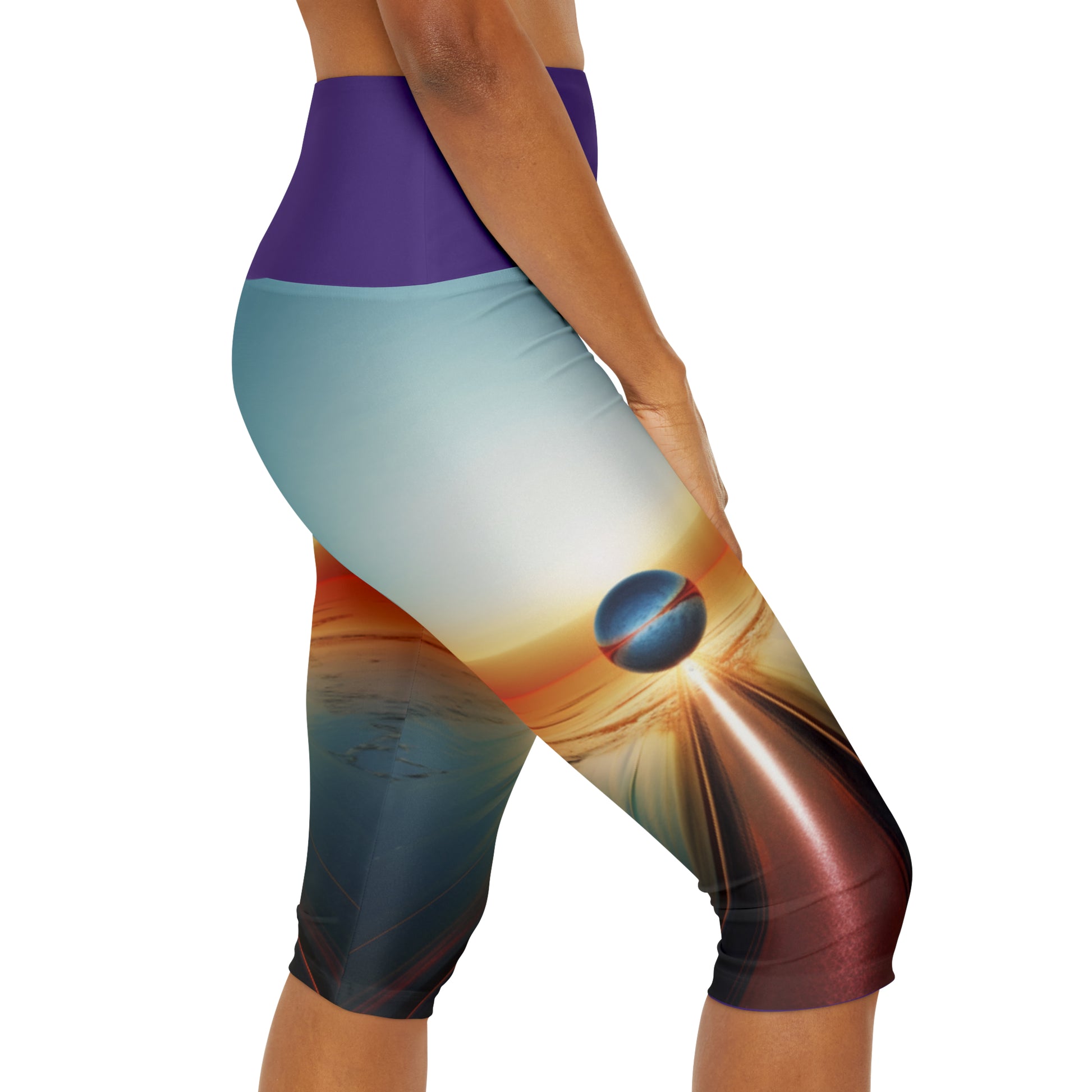 Self-Discovery Yoga Capri Leggings - Unleash Your Inner Journey - B&N: Human Eco-Solutions