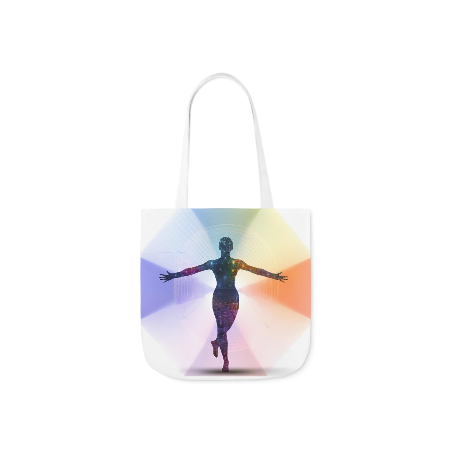 Mind-Body Connection: Customizable Polyester Canvas Tote Bag for Artistic Expression - B&N: Human Eco-Solutions