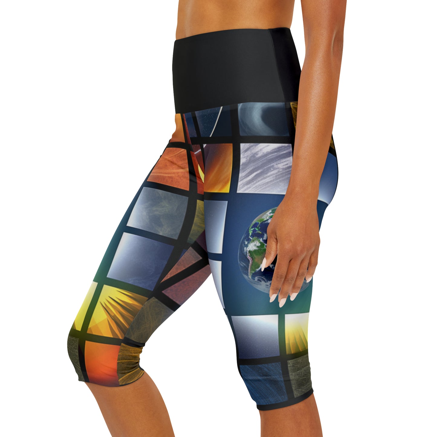 Yoga Capri Leggings (AOP) - B&N: Human Eco-Solutions