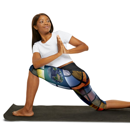 Yoga Capri Leggings (AOP) - B&N: Human Eco-Solutions