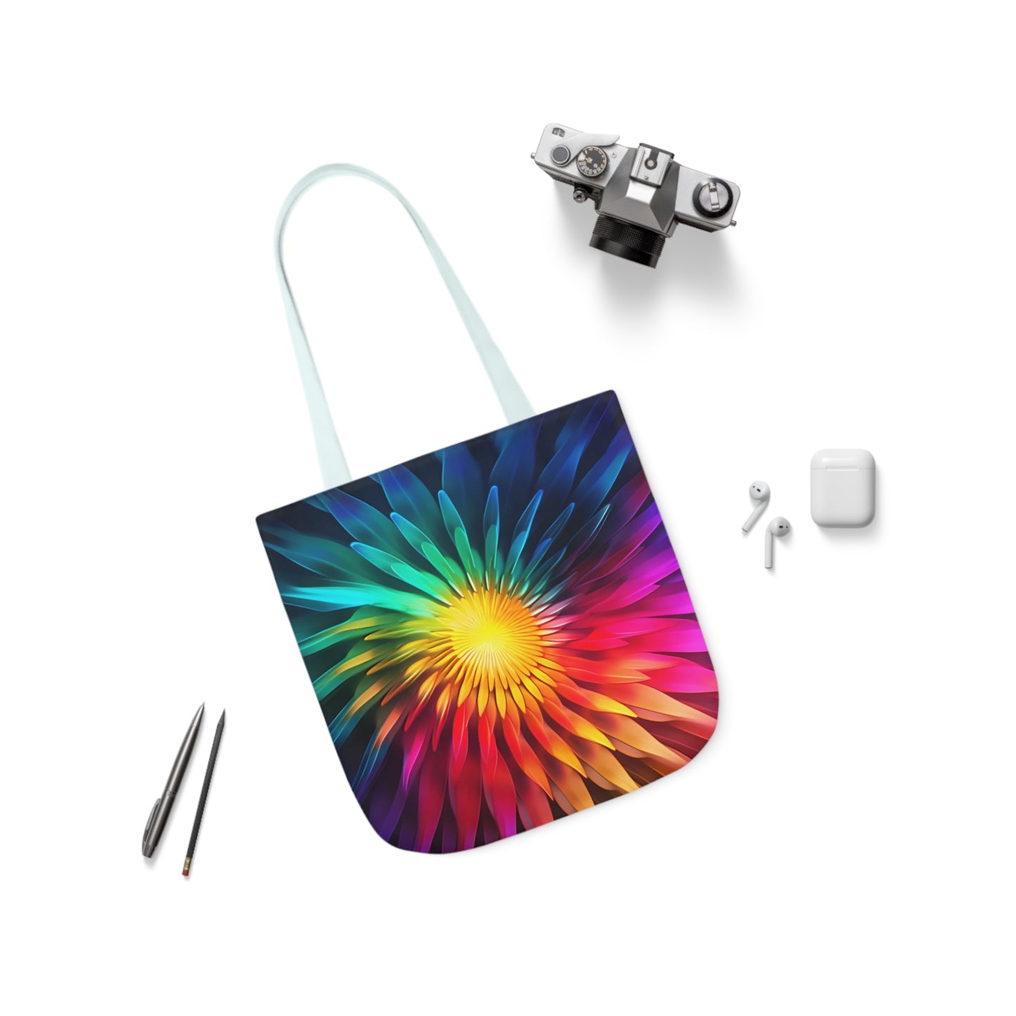 Chakra Connection: Customizable Polyester Canvas Tote Bag for Mindful Expression - B&N: Human Eco-Solutions