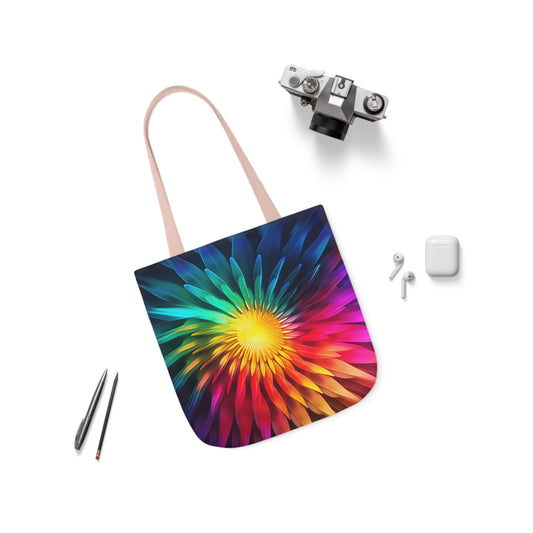 Chakra Connection: Customizable Polyester Canvas Tote Bag for Mindful Expression - B&N: Human Eco-Solutions