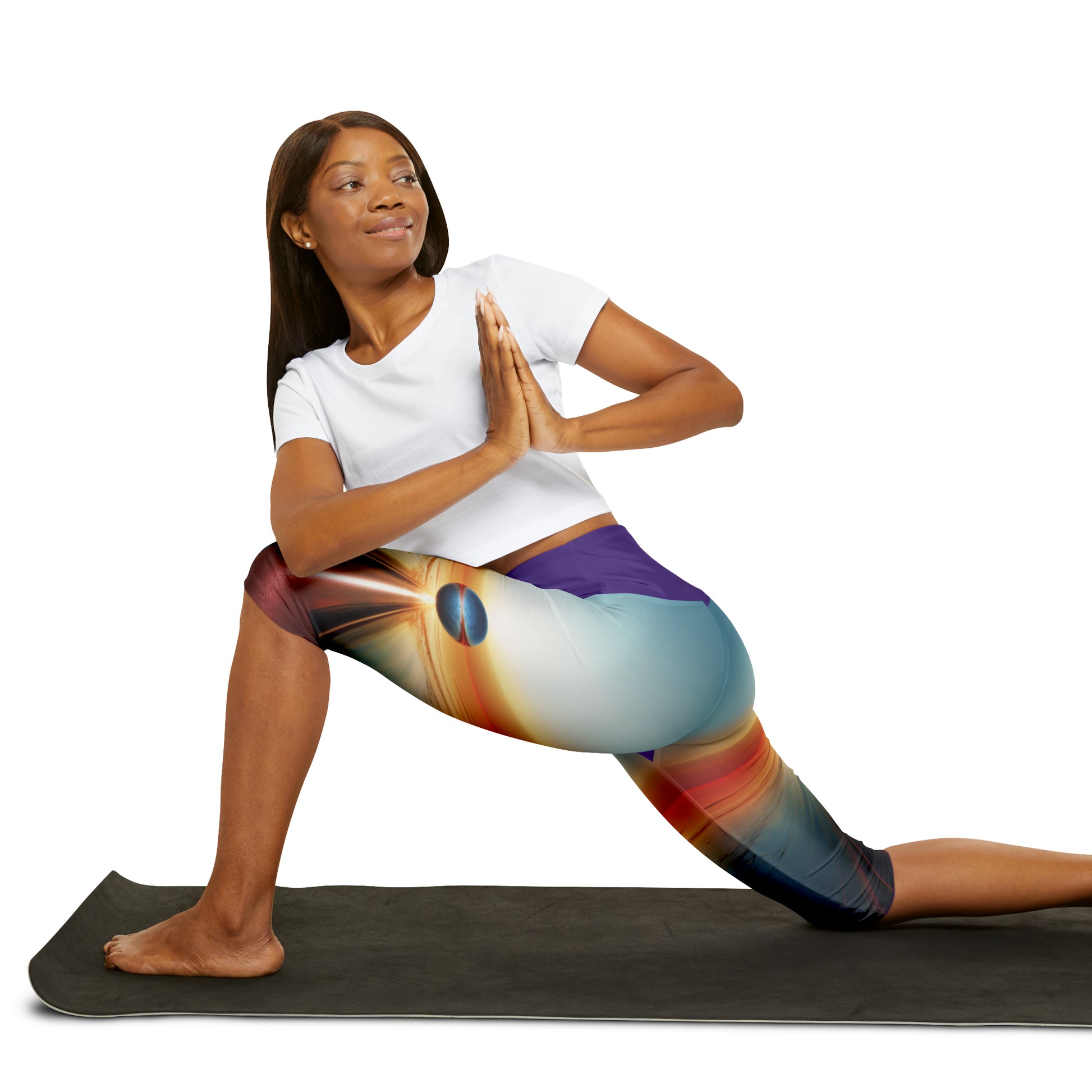 Self-Discovery Yoga Capri Leggings - Unleash Your Inner Journey - B&N: Human Eco-Solutions