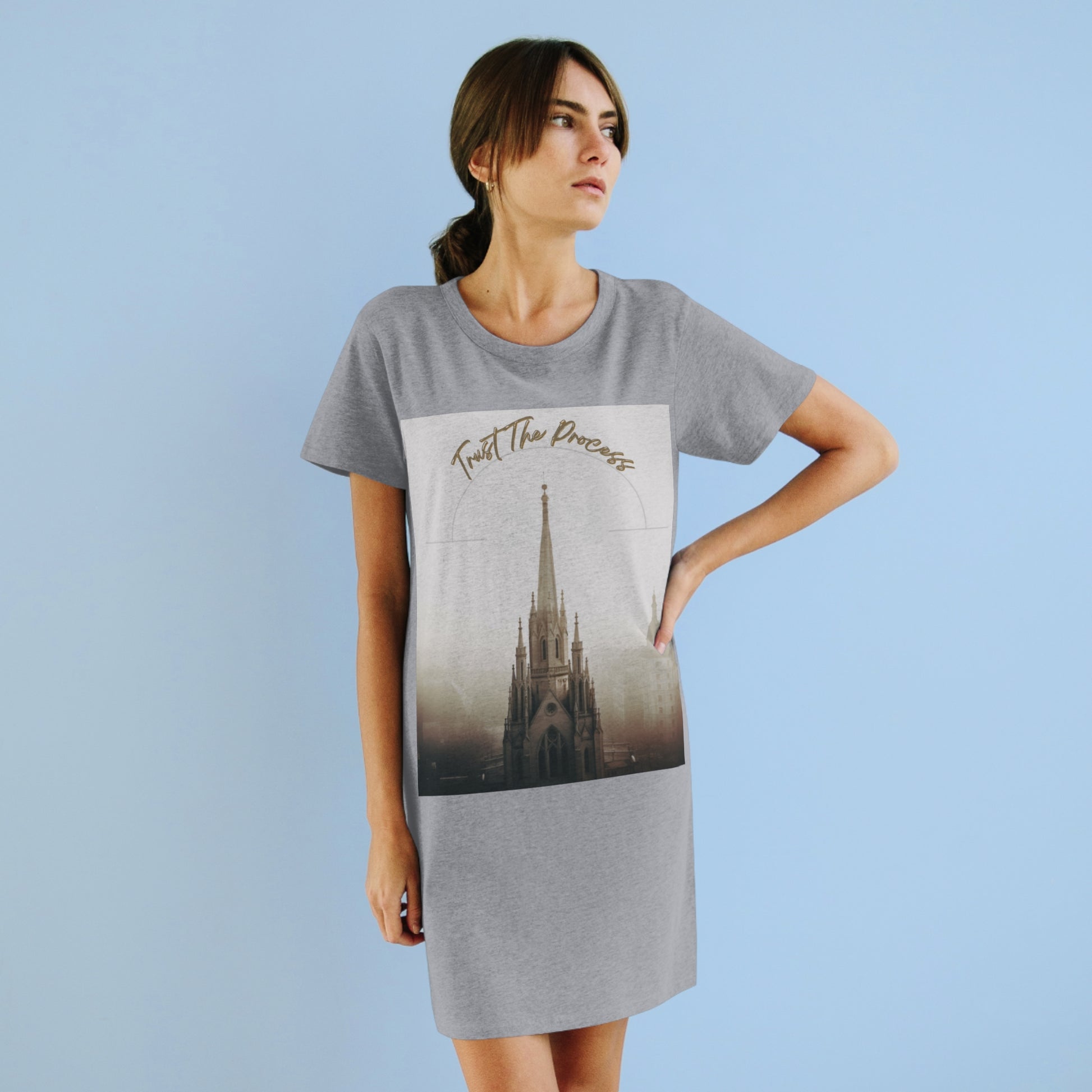 Trust the Process Organic T-Shirt Dress - Embrace Your Journey in Style - B&N: Human Eco-Solutions