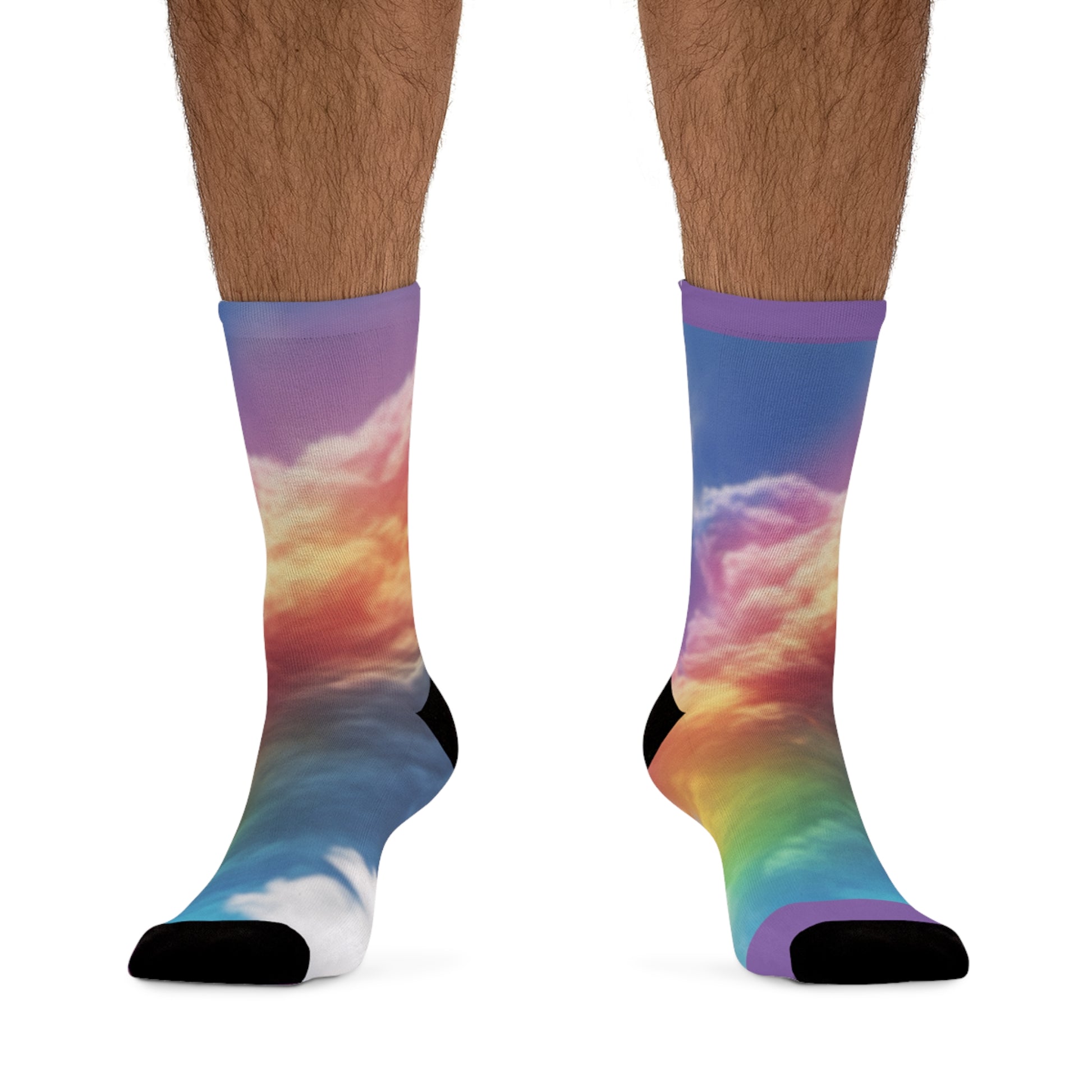 Manifestation Rainbow Recycled Poly Socks - Step into Vibrant Possibilities - B&N: Human Eco-Solutions