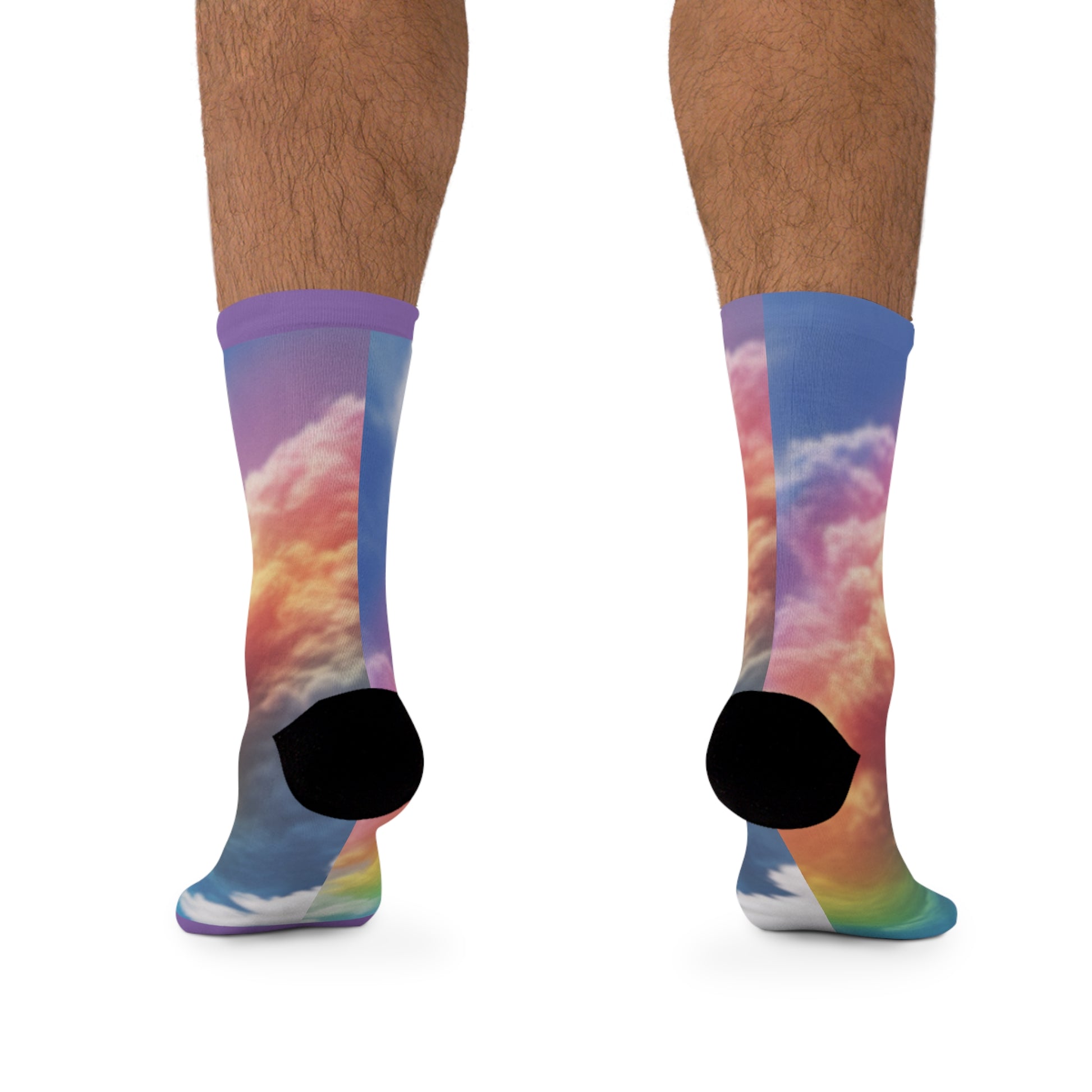 Manifestation Rainbow Recycled Poly Socks - Step into Vibrant Possibilities - B&N: Human Eco-Solutions