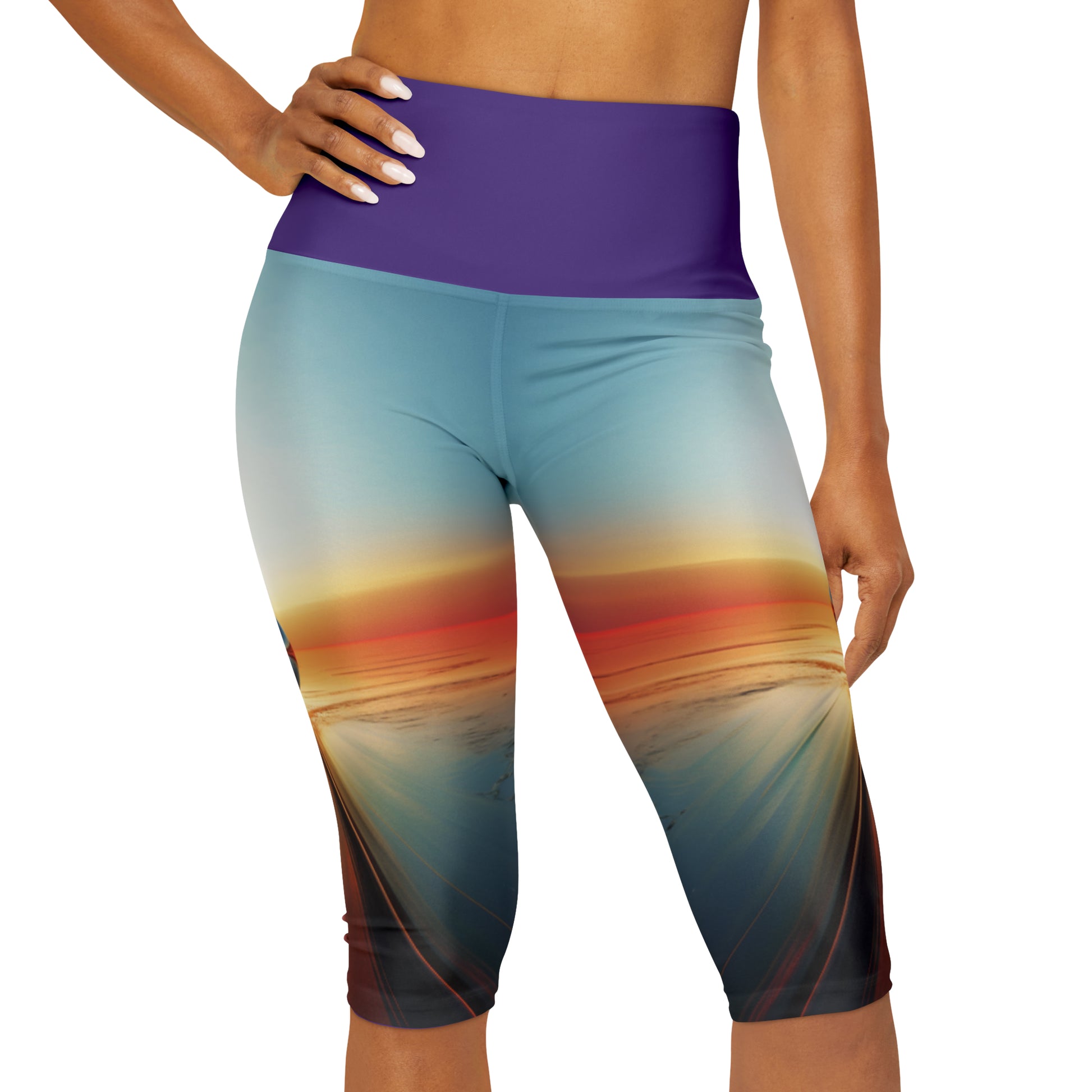 Self-Discovery Yoga Capri Leggings - Unleash Your Inner Journey - B&N: Human Eco-Solutions