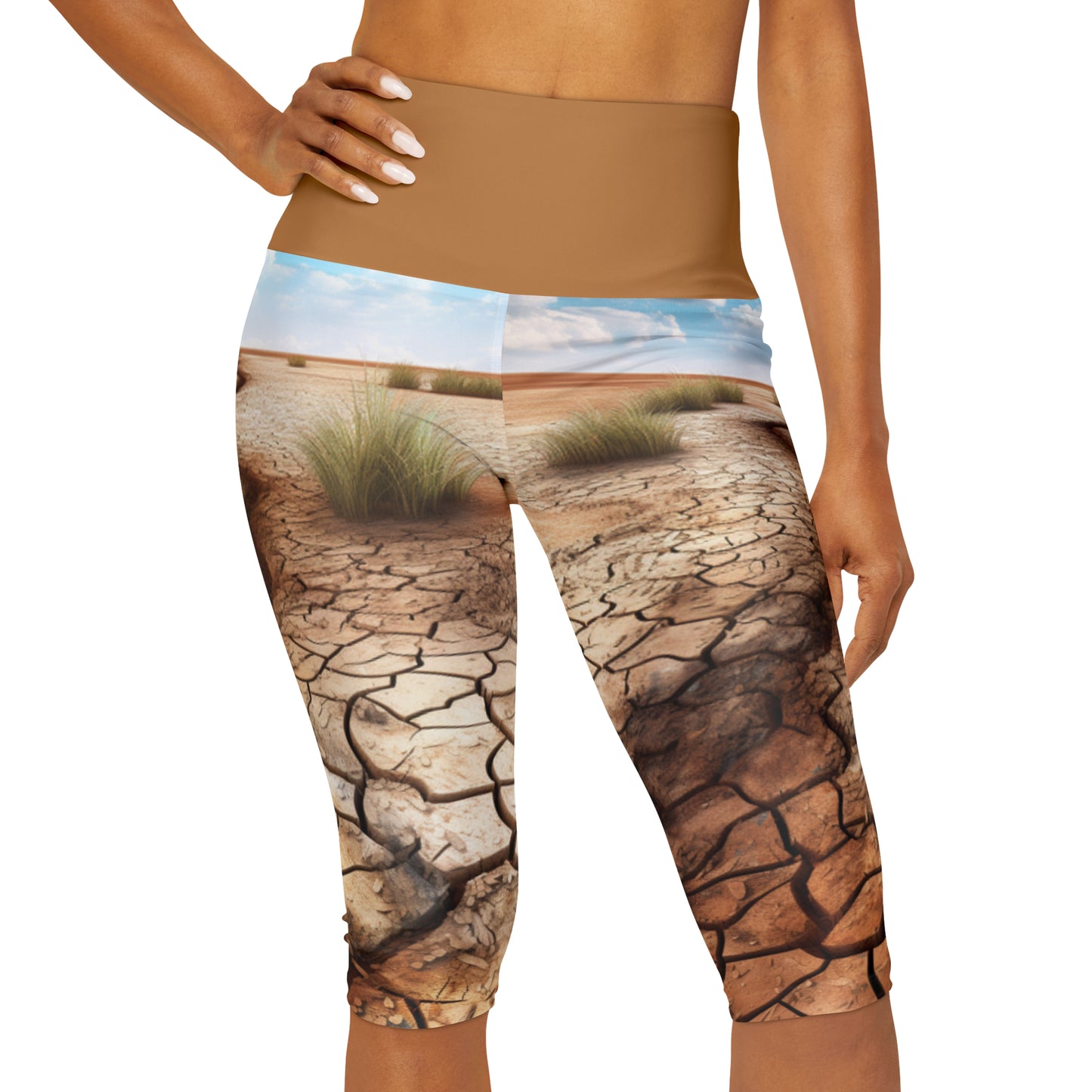 Yoga Capri Leggings (AOP) - Promoting Eco-Consciousness and Deforestation Awareness - B&N: Human Eco-Solutions