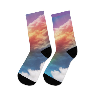 Manifestation Rainbow Recycled Poly Socks - Step into Vibrant Possibilities - B&N: Human Eco-Solutions