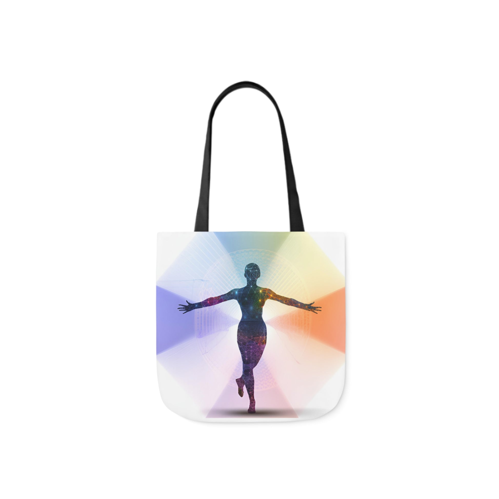 Mind-Body Connection: Customizable Polyester Canvas Tote Bag for Artistic Expression - B&N: Human Eco-Solutions