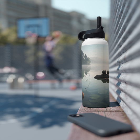 Serenity Sips: Custom Stainless Steel Water Bottle - Stay Refreshed and Mindful - B&N: Human Eco-Solutions
