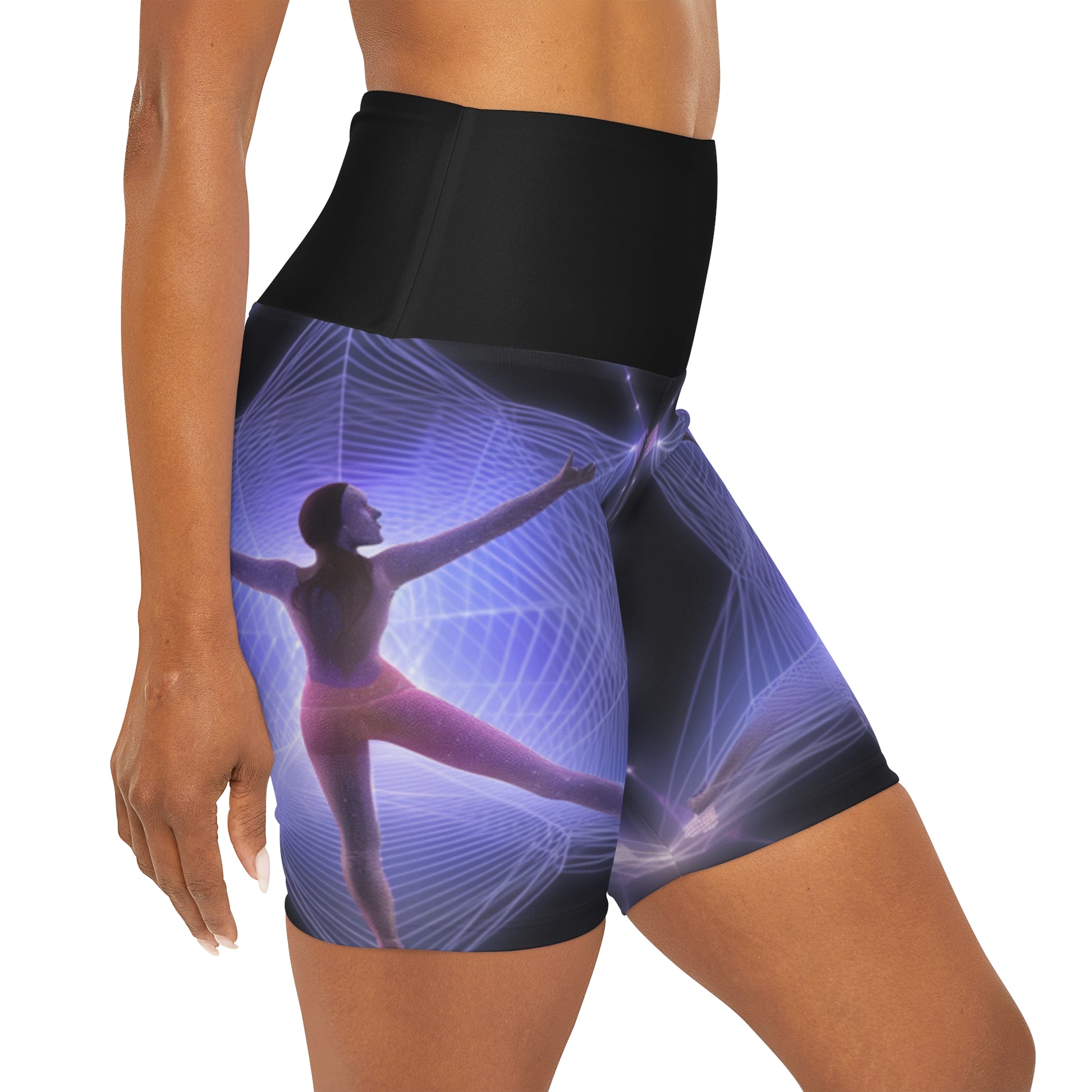 Mind-Body Connection High-Waisted Yoga Shorts - Embrace Harmony in Style - B&N: Human Eco-Solutions