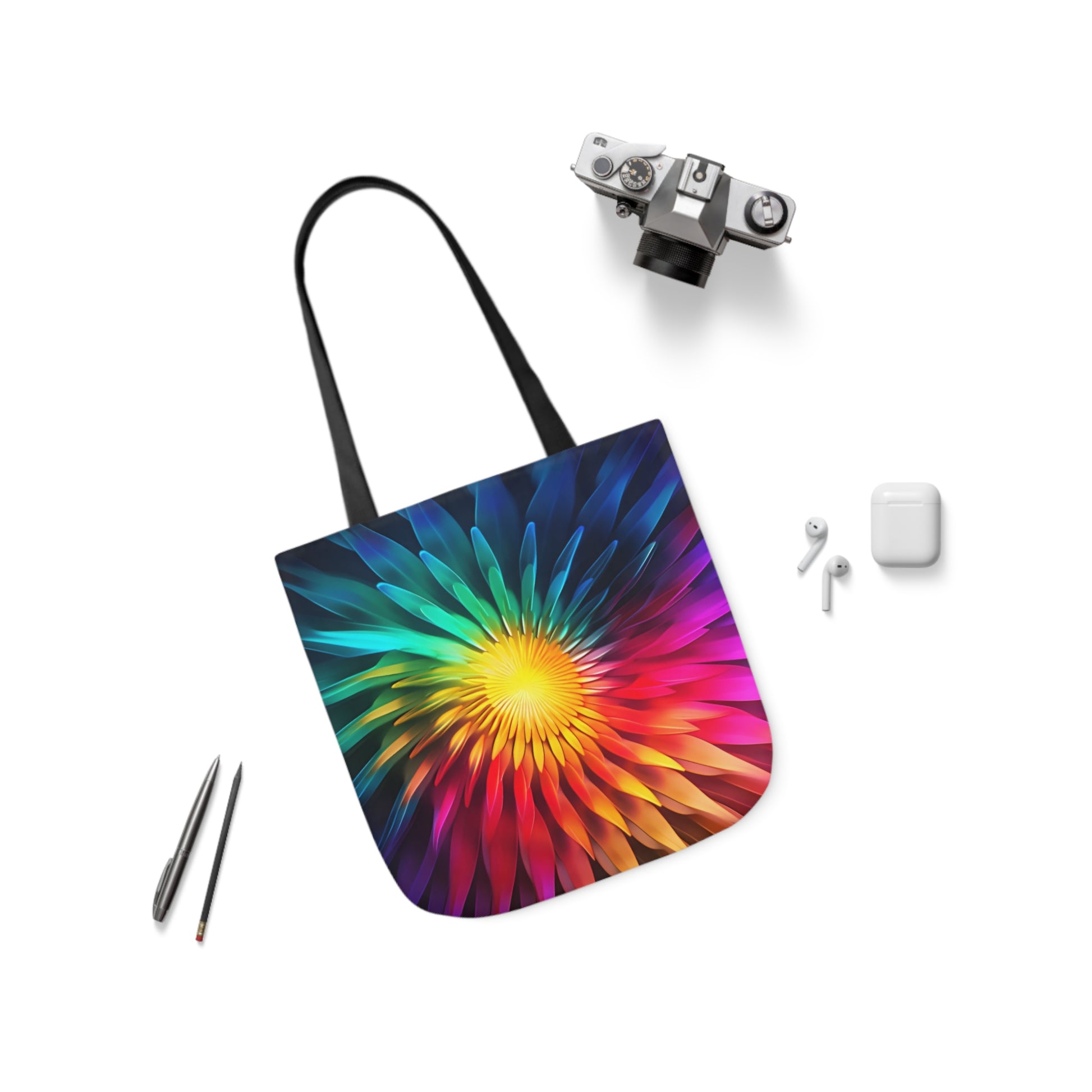 Chakra Connection: Customizable Polyester Canvas Tote Bag for Mindful Expression - B&N: Human Eco-Solutions