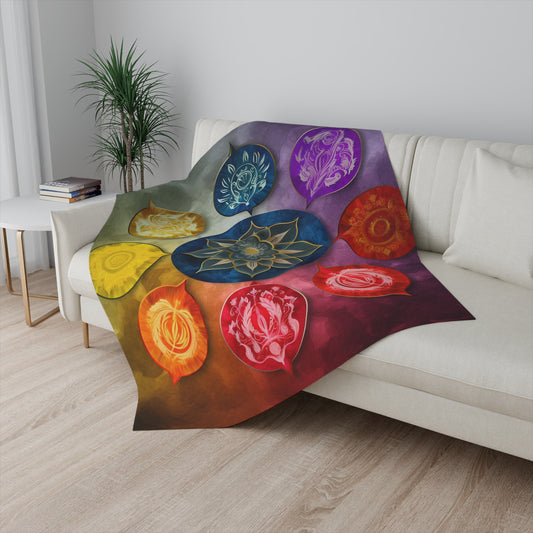 Chakra Harmony: Customizable Sherpa Blanket for Mindful Coziness - B&N: Human Eco-Solutions